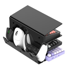 Toetsenbordstandaard voor desktop 3-laags acrylstandaard-Zwart