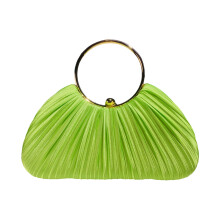 Praktische Polyester-Abendtasche, elegante plissierte-Grün