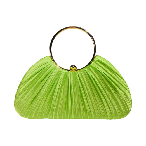 Praktische Polyester-Abendtasche, elegante plissierte-Grün
