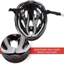 Unisex Lightweight EPS Cycling Helmet, Carbon Black, Fit 56-62cm