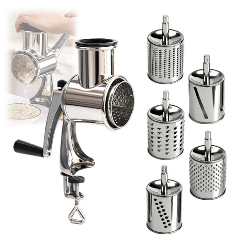 Secure Suction Cup Manual Grater for Easy Cheese Grating Nut