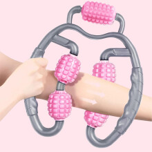 Rodillo de masaje para liberación miofascial, ligero y portátil para tus necesidades de fitness y cuidado de la salud (rosa). Ideal para fiestas de