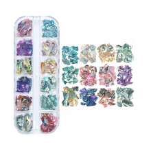 Paleta de Nail Art com Design Exquisito, Linda Ferramenta com Borda Dourada para Misturar Resina, Ideal para Salão de Beleza e Uso Doméstico (12