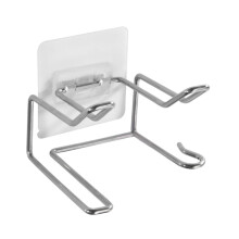 Stainless Steel Hair Dryer Holder Wall Mount NoDrill Bathroom Organizer with Strong LoadBearing Capacity