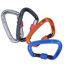 D Carabiner Twist Lock Aluminum Climbing Clips, 101x58mm, 24KN