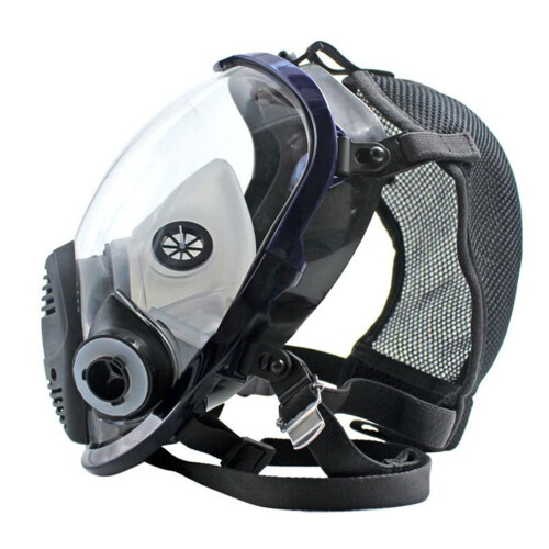 Full Face Silicone Gas Mask with Filter, Head-Mounted, 800g 2