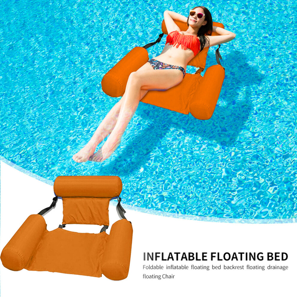 Inflatable Foldable Floating Chair Water Pool Beach Lounger 47.24x39.37in