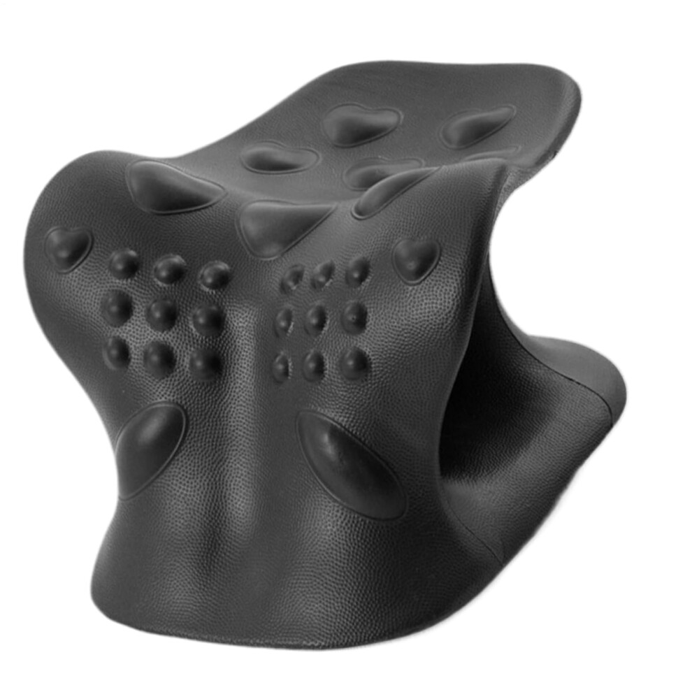 Black Cervical Traction Device For Neck Pain Cervical Spine Massager Stretcher Spine Alignment Pillow