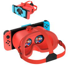 VR Headset for Nintendo Switch OLED  Switch HD Adjustable Lenses Headband 3D Glasses Red
