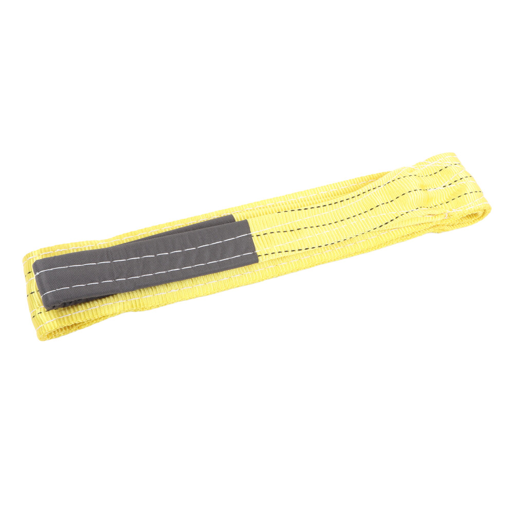 3T Flat Lifting Rope 2M Polyester Webbing Strap With Double Buckles 7891378085514
