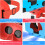 VR Headset for Nintendo Switch OLED  Switch HD Adjustable Lenses Headband 3D Glasses Red 3