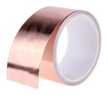 Aluminium Tape 50mm X 5.5m, Double Conductive Adhesive Shielding Copper Foil Tape For Slug Repellent And Stained Glass