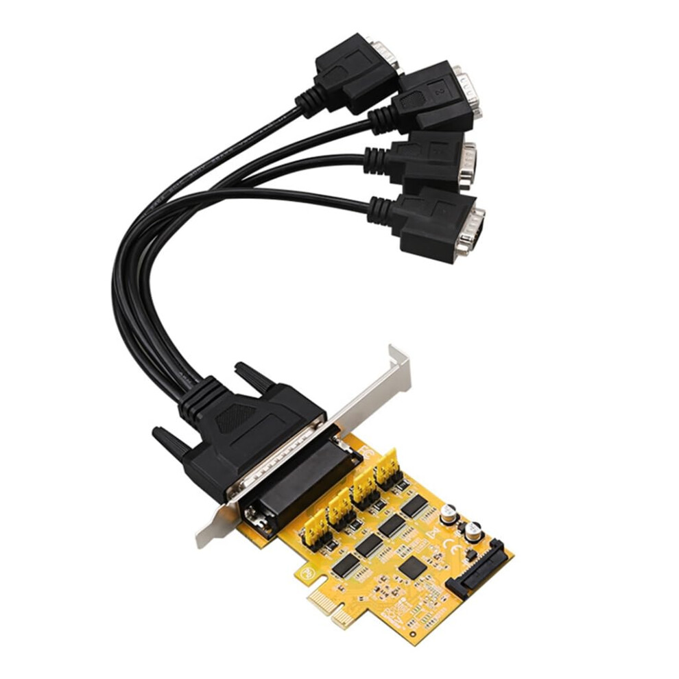 Pcie Rs232 4 Port Controller Card Ax99100 Chip, Speed Pci Express Db9 Serial Adapter 9094768670378