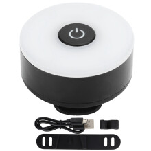 Lanterna recarregável via USB, luz traseira recarregável para bicicleta com funções poderosas.