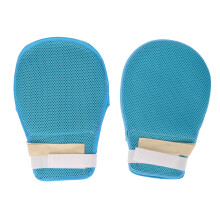 Guanti di contenimento comfort in tessuto a rete traspirante con palmo imbottito, guanto protettivo facile da pulire, design ispirato alla pedicure