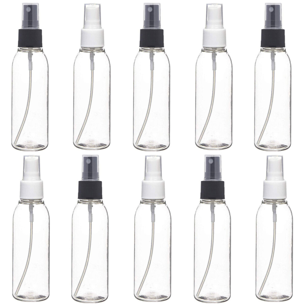 Ergonomic Design Fine Mist Spray Portable Travel Bottles, Clear Plastic Multi-Use Refillable Leak Proof Essential Oil Storage for Travel, Skincare, a