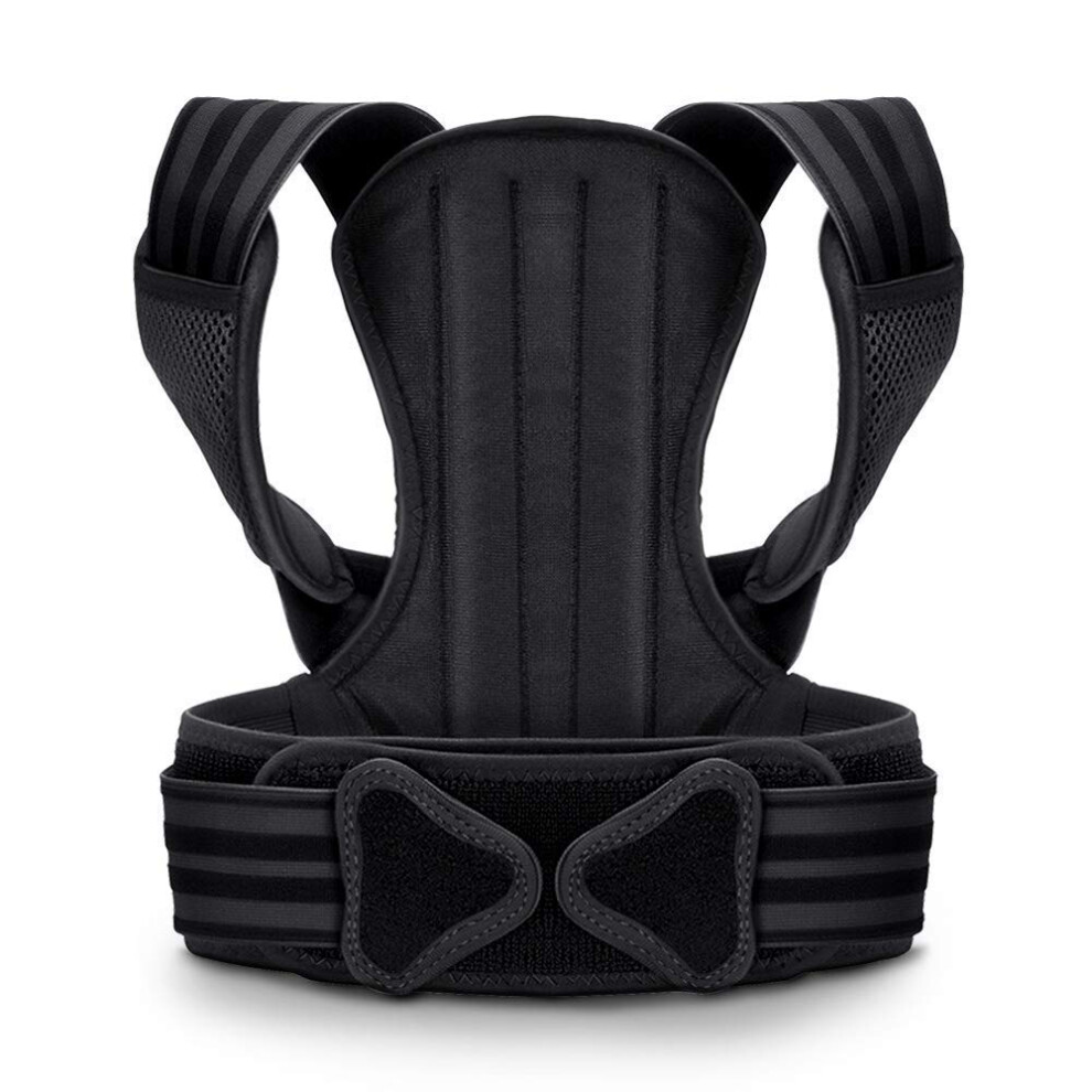 Metal Splints Back Posture Corrector, Adjustable Shoulder Straps for Invisible Under Clothes, Support Bars Upper Back Support, Relieve Back Pain for