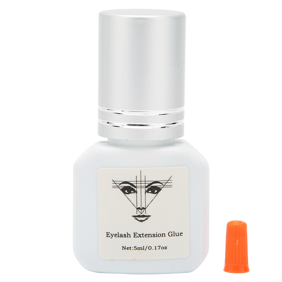 Eyelash Extension Glue Black 5ml, Easy To Use Remove Residue Cluster Lash Glue For Waterproof Fast Drying Self Application With No Irritation