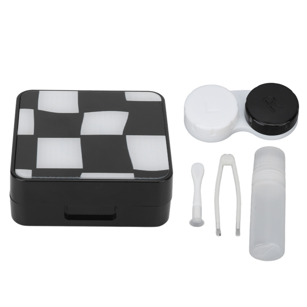 Travel Contact Lens Holder with Applicator Removal Tools Mirror Solution Bottle Leakproof Storage Soaking Safe Material for Outdoor Activities