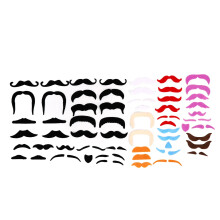 Costume Baffi Adesivo Barba Finta Autoadesiva Baffi Viso Testa Massaggiatore Nano Design Portatile Accessori per Feste Ispirati Per Cosplay e