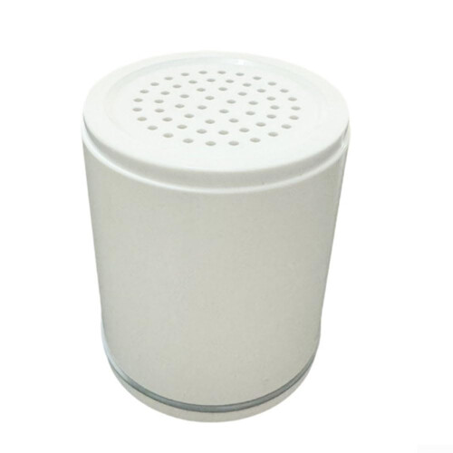 Round Shower Head For Bathroom With Mineral Water Element, Replaceable Filter, Pressure Booster, Silver Finish