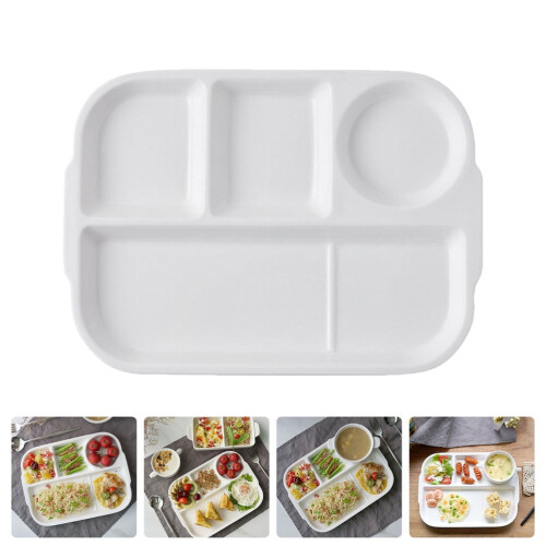 Serving Dish with Thoughtful Compartment Configuration, Dining Plate for Portion Control and Food Separation, Ceramic Plate Designed to Improve 1