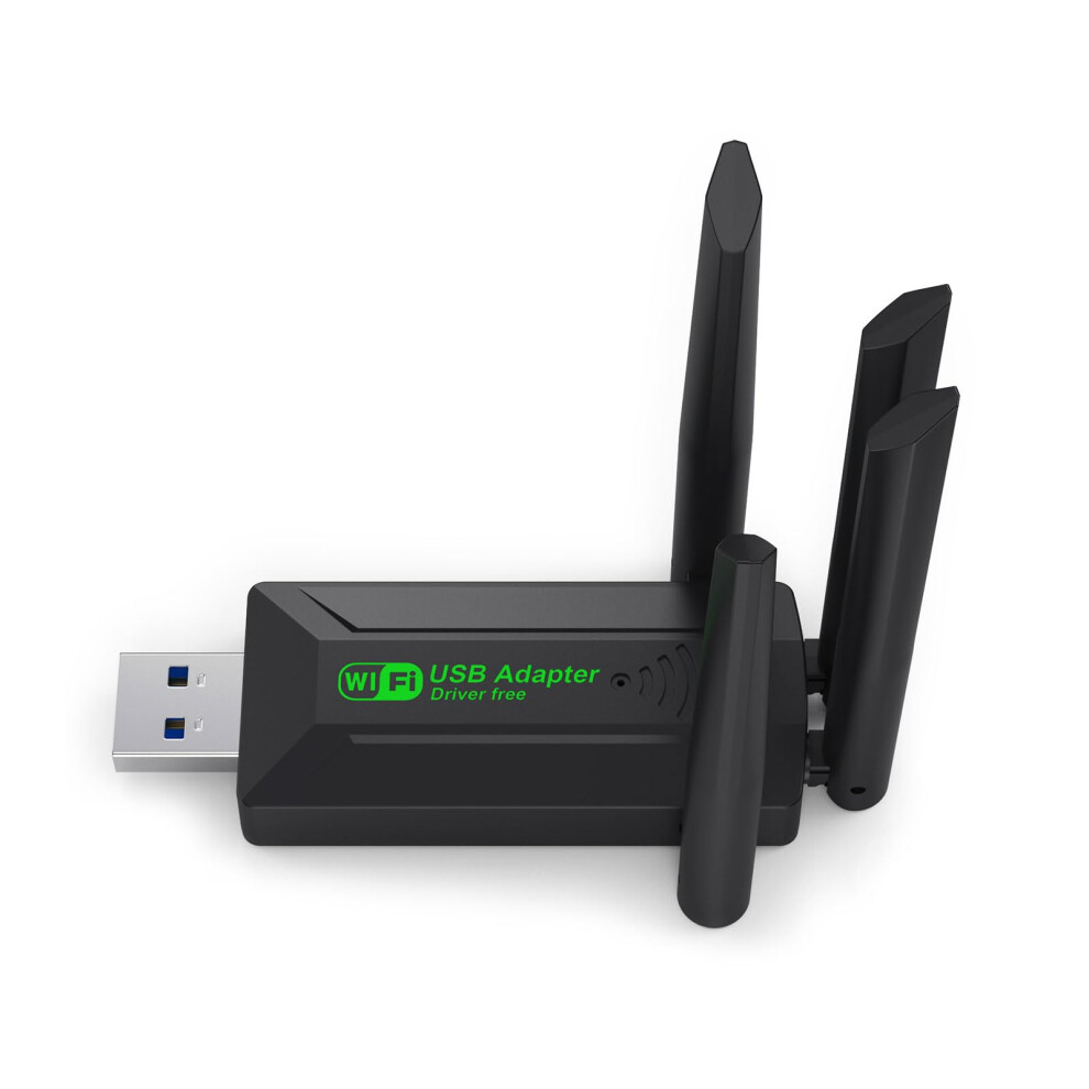 1300Mbps USB3.0 Dual Band WiFi Adapter with 4 Adjustable Antennas Long Range for PC Laptop-image-OPC-PQ6YXKM-NEW