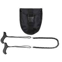 Pocket Chainsaw With Carry Bag Portable Hand Tool Cable Wood Cutter For Survival Camping Hiking Mountaineering Black