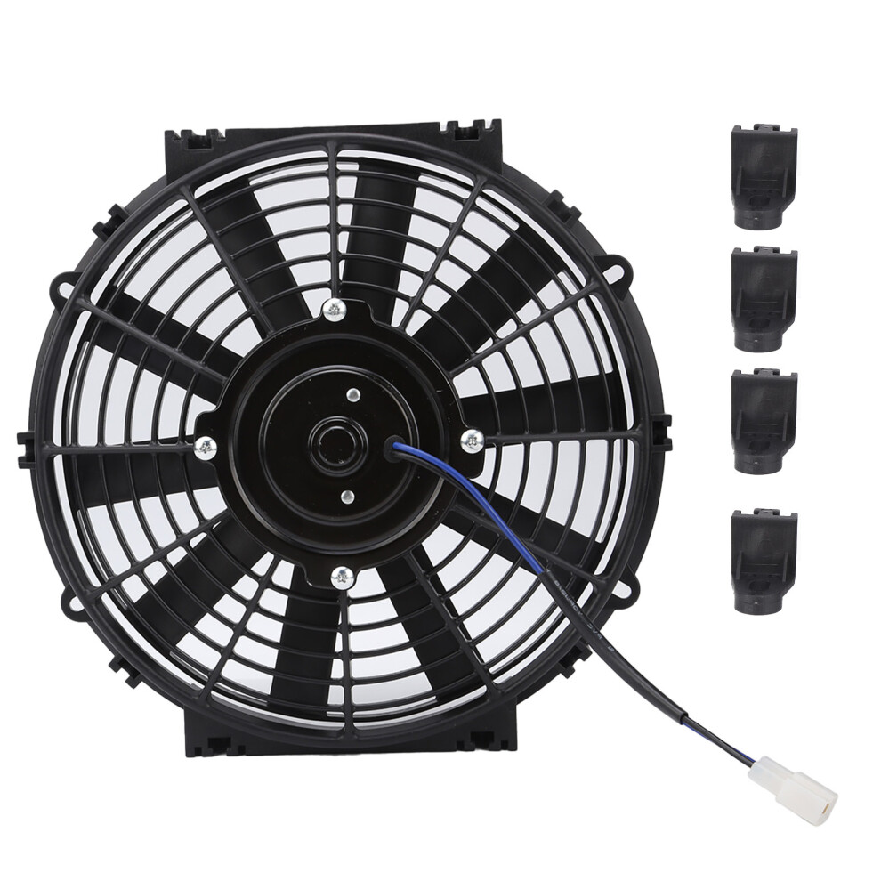 Heat Resistance Automotive Electric Cooling Fan Corrosion Resistance Slim Compact Design Reversible Motor 10 Straight Blades Excellent Airflow 9138057948035