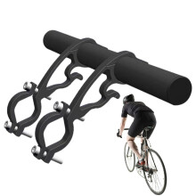 Aluminum Alloy Handlebar Extensions Double Mounting Clamp Bracket Space Saver Lightweight Speedometer Mount Black