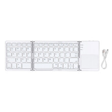 Teclado Bluetooth plegable con panel táctil sensible, ultradelgado, plegable, recargable, de tamaño completo, portátil, inalámbrico para iOS y