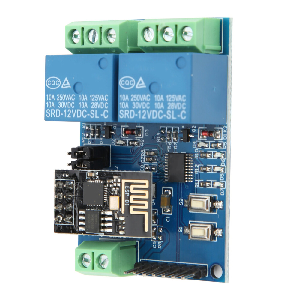 2-Way Wifi Relay Module For Android App Control 12V Esp8266 8221378092394