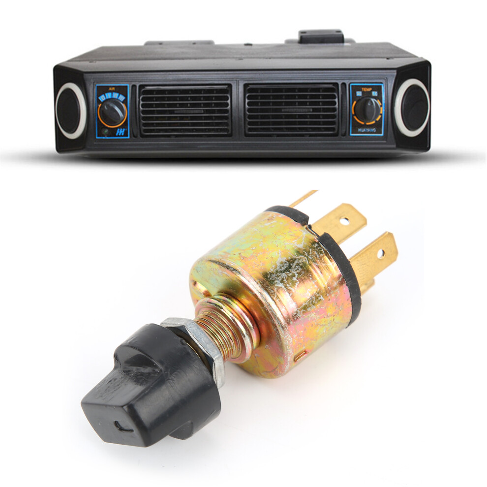 Universal 12V/24V Car Ac Blower Switch With 3 Speed Plastic Rotation Knob 9311378093695
