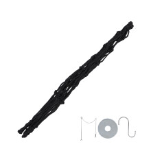 Hanging Poultry Feeding Net Bag – Rope & Metal, Black, 10 cm