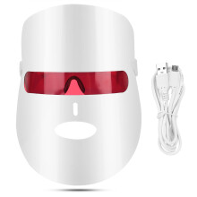 LED-ljus ansiktsmask för anti-aging, sladdlös hudvårdsmask med bekväm design, 7 färger ljusterapi för hudföryngring och