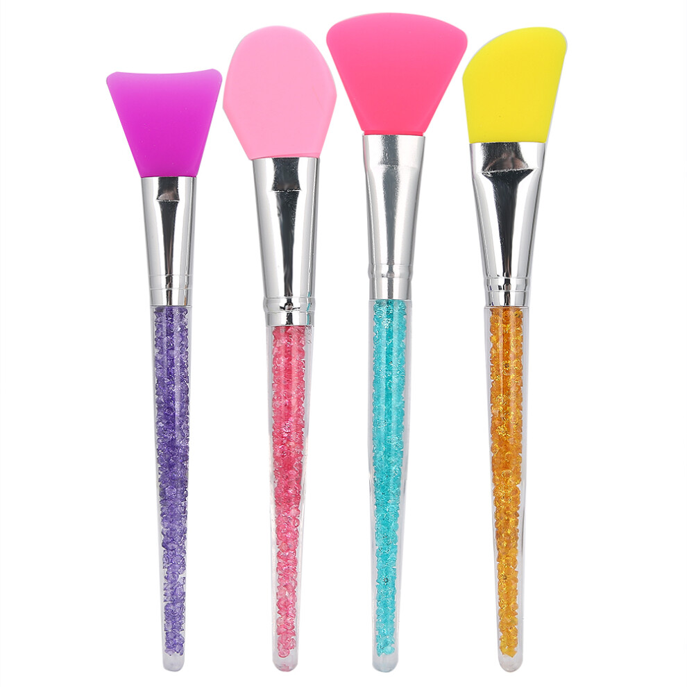 Flexible Facial Mud Mask Applicator Tool, Soft Face Mask Brushes with Reusable Silicone Head, Easy to Clean Applicator for Clay Charcoal Masks and