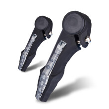 Bike Handlebar LED Turn Signal Lights Blue Flashing Bar End Safety Lamps For Cycling Night Riding BatteryPowered
