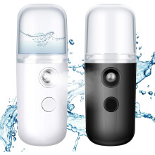 Stylish Durable Design with Visual Water Tank, Nano Ionic Technology Portable Facial Steamer for Multi-functional Skin Care, Includes 2 USB Charging