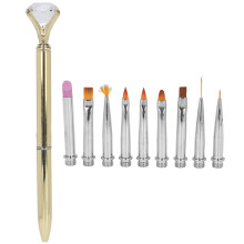 Innovativ neglelakeringspenselpenkollektion Kreativt negledesigntilbehør Elegant pen med rhinstensbeslag Ergonomisk greb Langtidsholdbar neglekunst