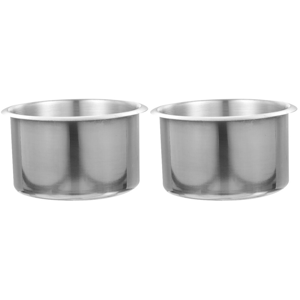 Anti-Corrosion Cup Holder Stainless Steel, Stylish Design Durable Drink Insert For Marine Rv Truck Table, Plug-In Cup Holder With Wide Application, 9165521323005
