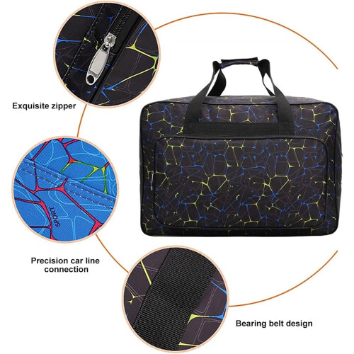 Large Capacity Sewing Machine Bag with Accessories Pockets, Dustproof Carrying Case, Blue Large 1