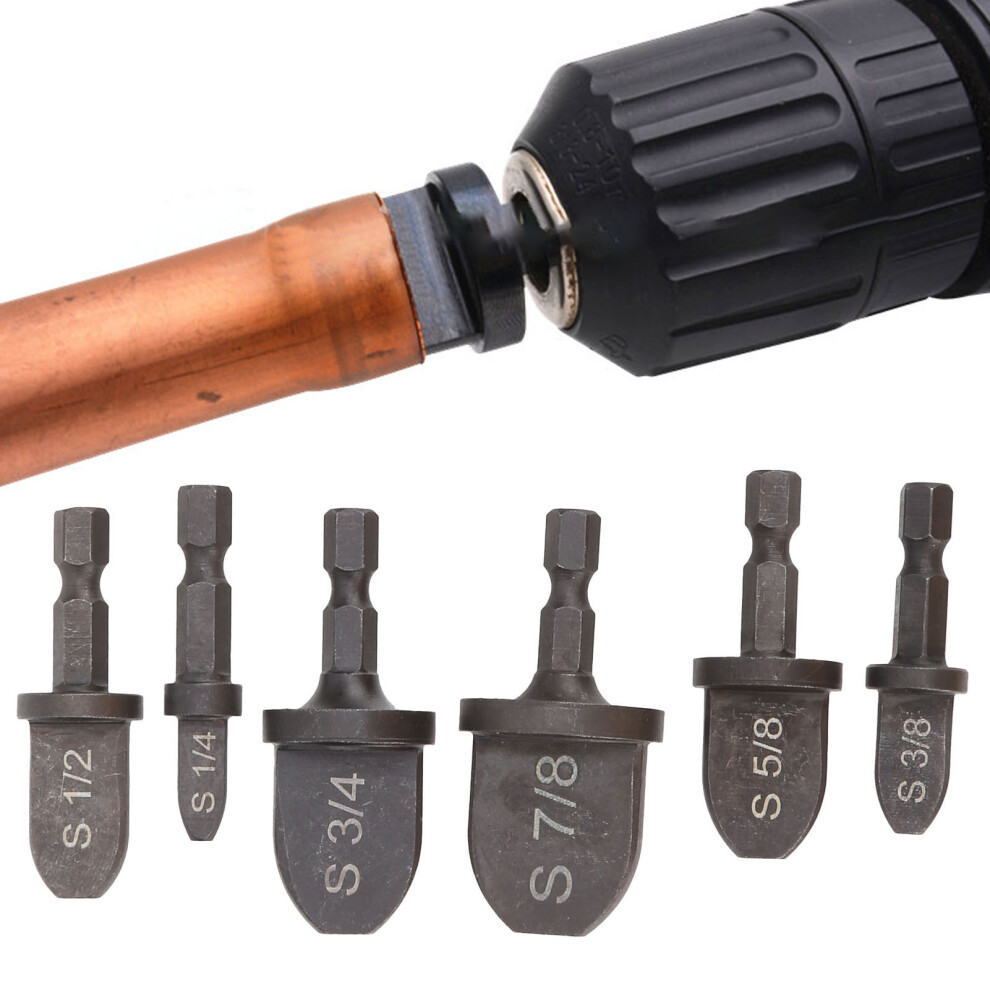 6Pcs Tube Expander Bearing Steel Hex Handle Copper Pipe Swaging Tool Set 8791382478779