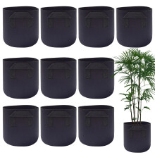 Garden Grow Bags 10 Pack Breathable Fabric Planting Bags with Handles for Vegetables and Tomatoes