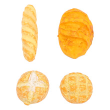 Dollhouse Bakery Food 4pcs Miniature Bread Set 1:12 Scale Kitchen Doll Decor