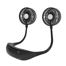 Portable Neck Fan 360 Degree Cooling Hands Wearable Fan 8000 mAh Battery Rechargeable Headphone Style 4 Speeds
