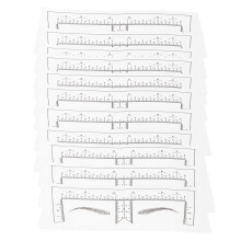 50 Stück transparente Augenbrauen-Schablonen-Aufkleber Mikrob gelen Ruler einfaches Zeichnen