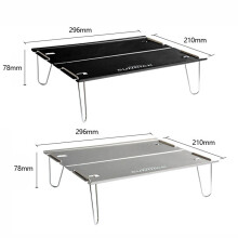 Table d'extérieur pliable gris/noir 11,7  8,3  3,1 po