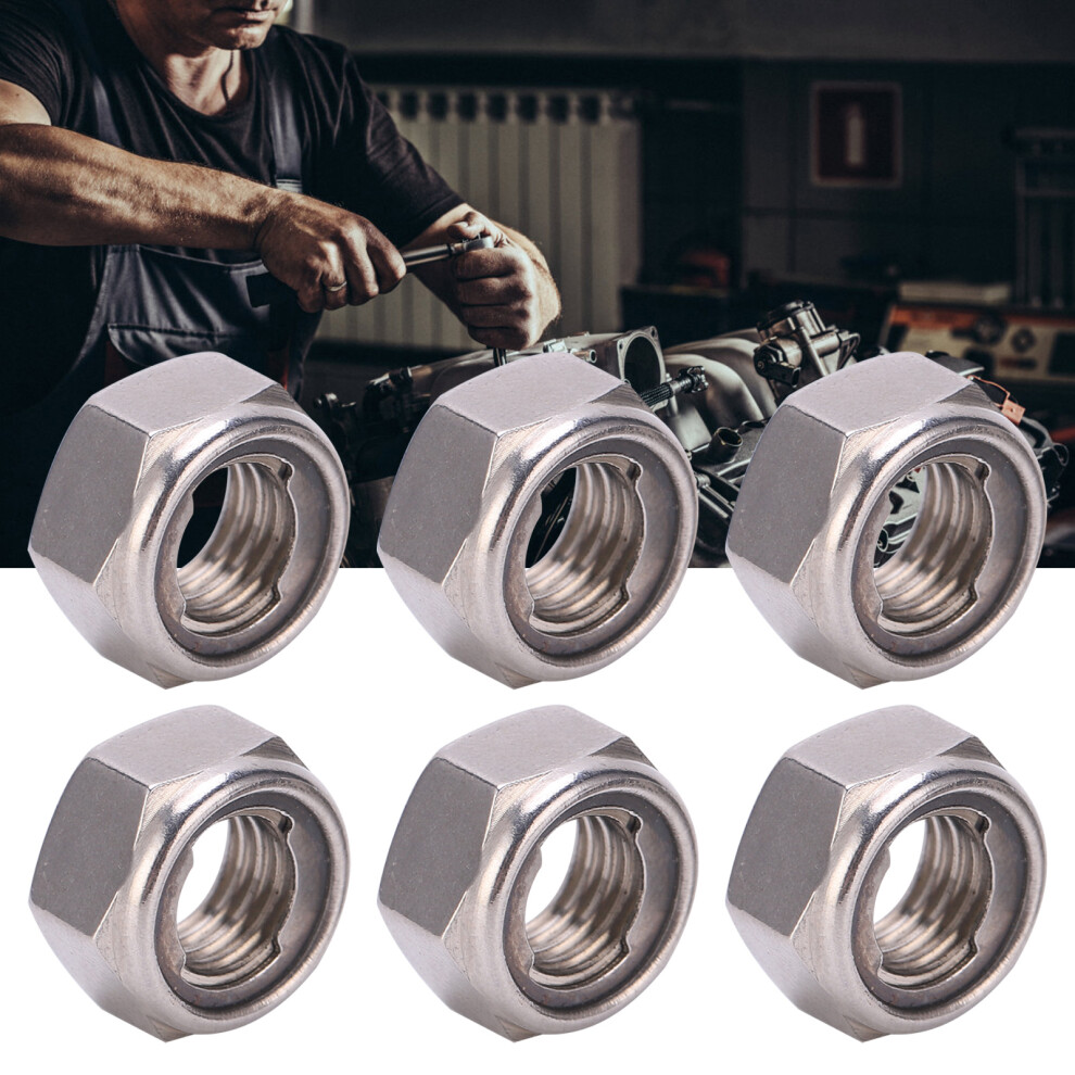 20Pcs M8 Hex Lock Nut Set Stainless Steel Fasteners, 7.5-8Mm 7901378101838