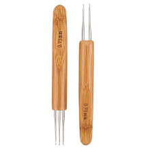 Dreadlocks Crochet Kit with 3 Hooks, 13cm Stainless Steel & Bamboo Needles