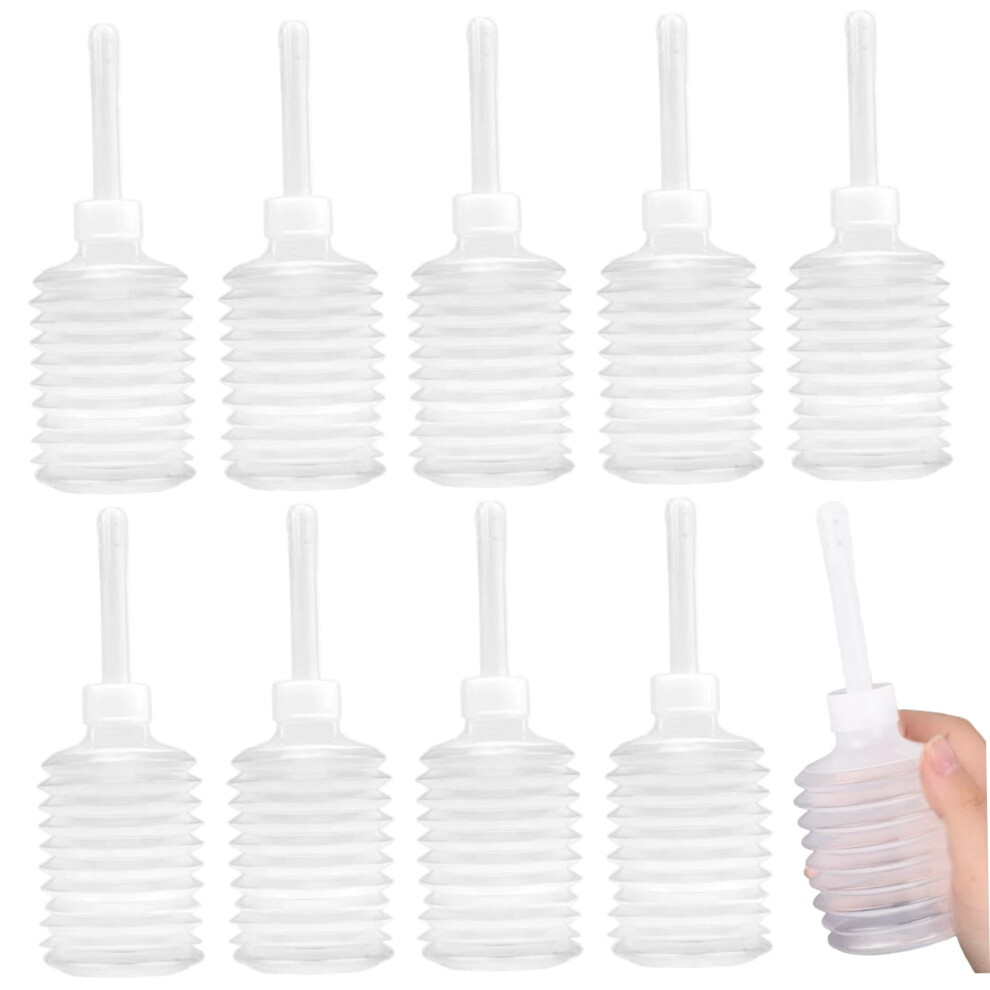 10Pack 200ml Disposable Vaginal Douche Bottles with Flexible Nozzle for Hygienic Dual Use